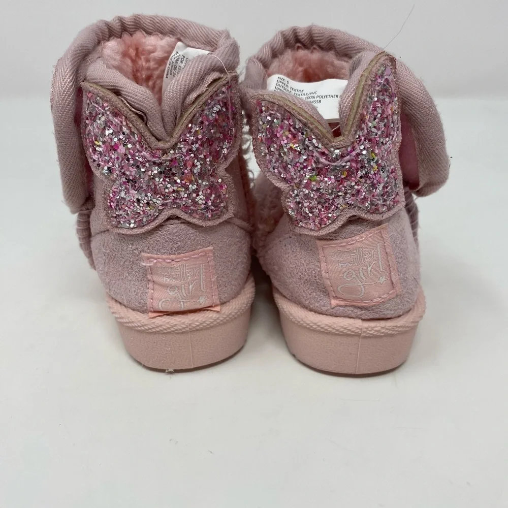 Pink Toddler Girl Lined Boots Size 5